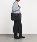 Saffiano Leather Briefcase with Compartmentalised Interior 30x40x7cm