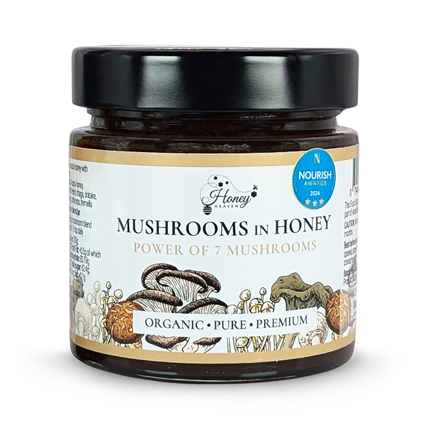Honey Heaven organic mushroom honey 300g, UK version