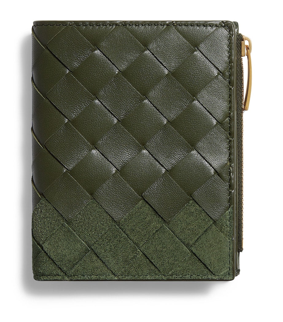 Bottega Veneta liten lommebok i skinn og semsket skinn (britisk merke)