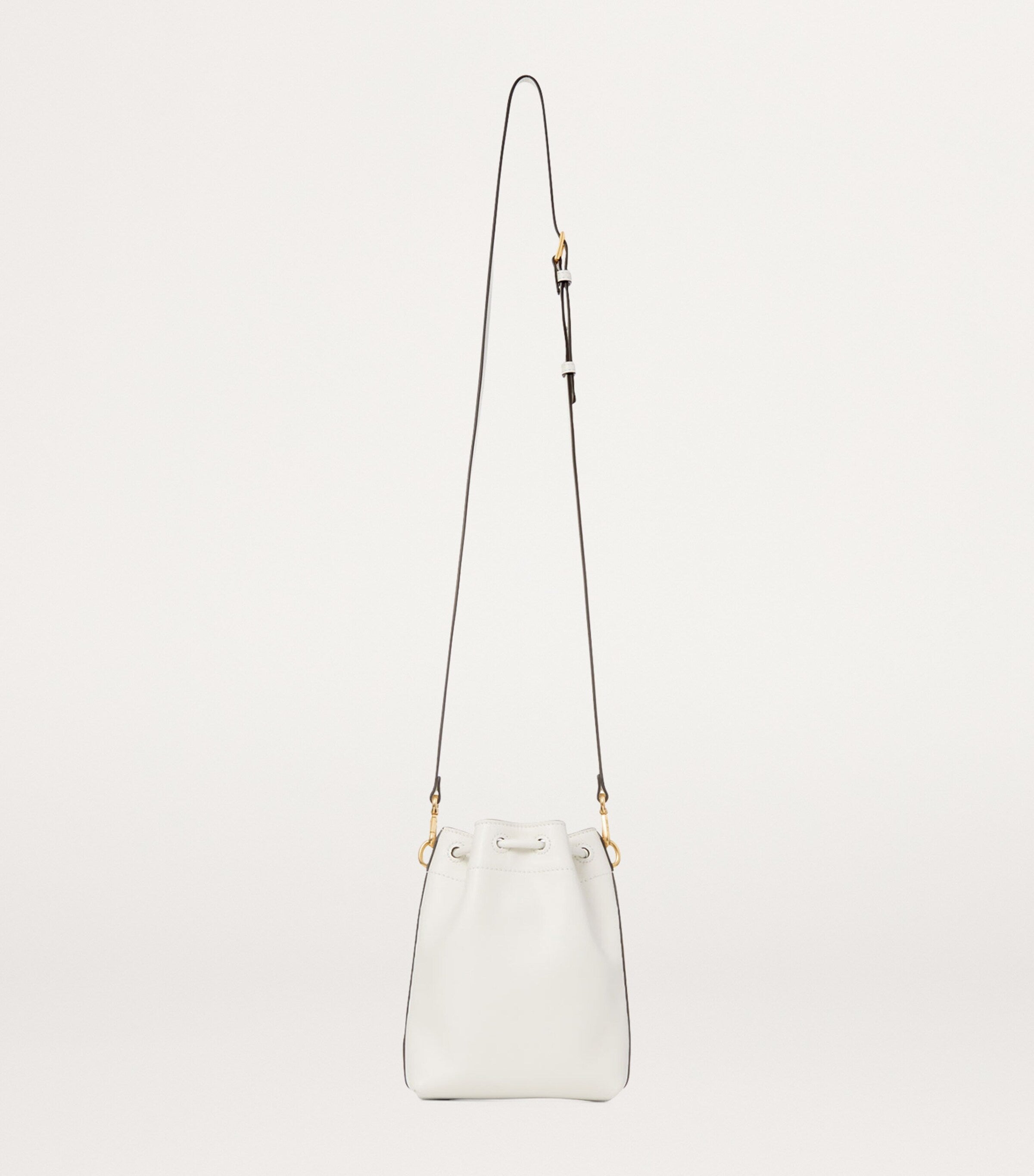 Jimmy Choo mini leather cinch bucket bag, UK version