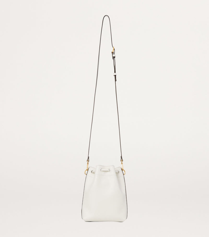 Jimmy Choo mini leather cinch bucket bag, UK version