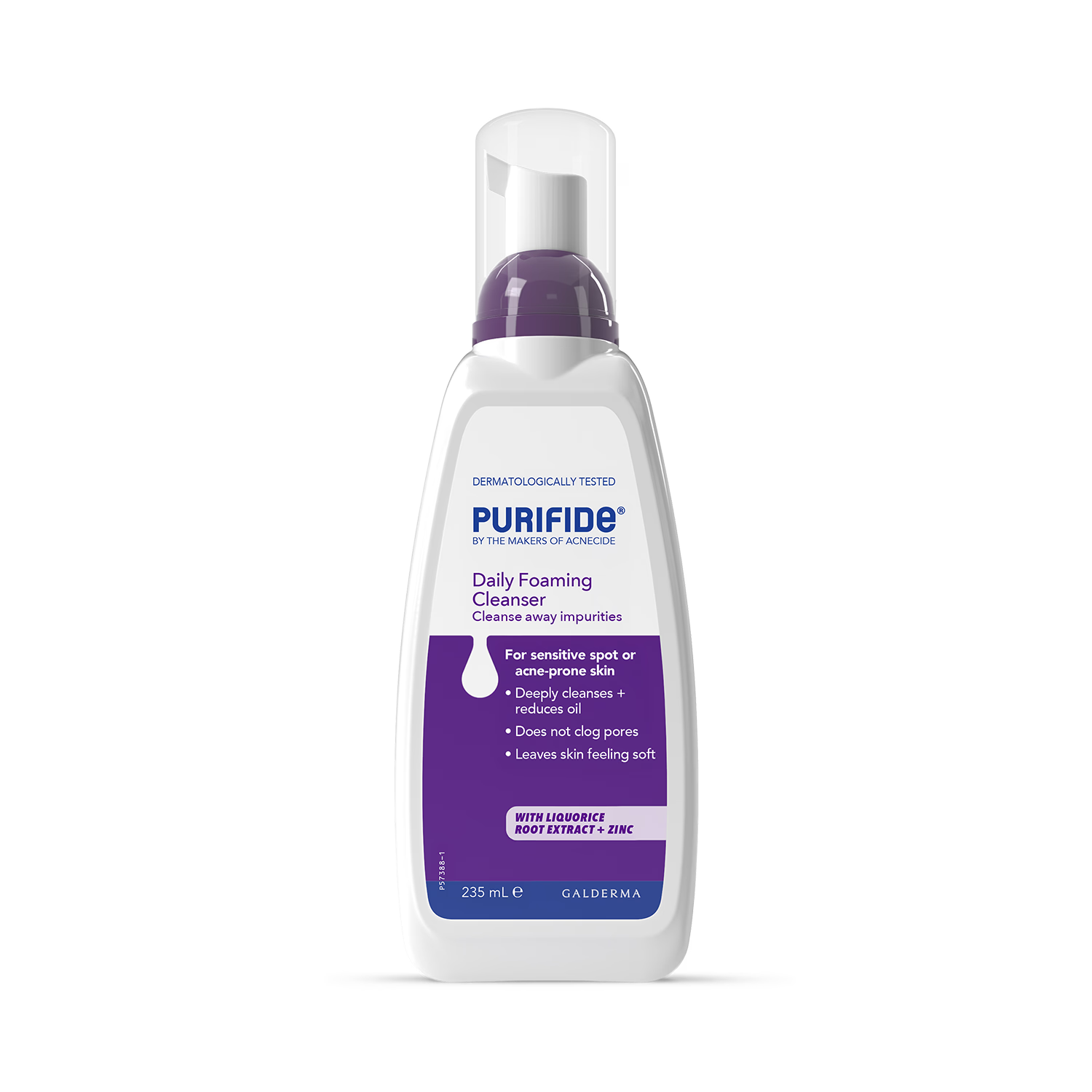 Acnecide Purifide face wash with zinc 235ml (British brand)