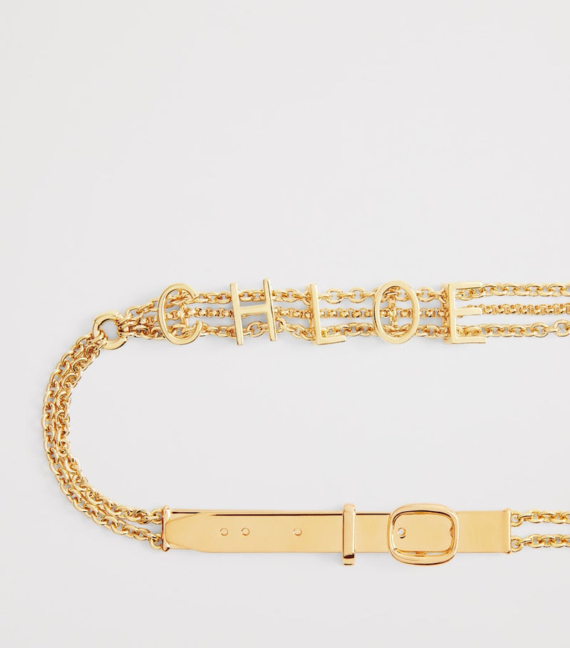 Chloé chain belt gold-tone metal - British product