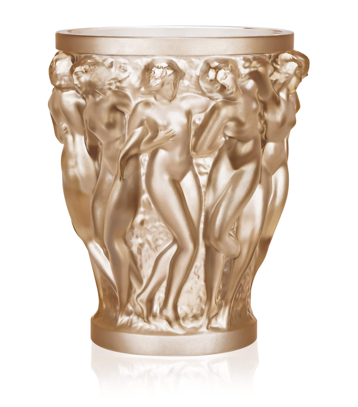 Lalique Bacchantes small vase 14.6cm, UK version