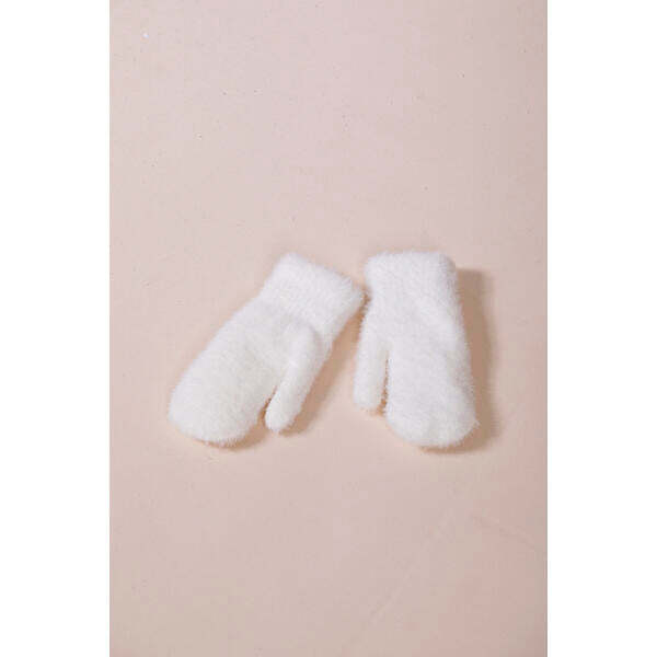 SVNX soft knitted mittens in cream, imported from the UK