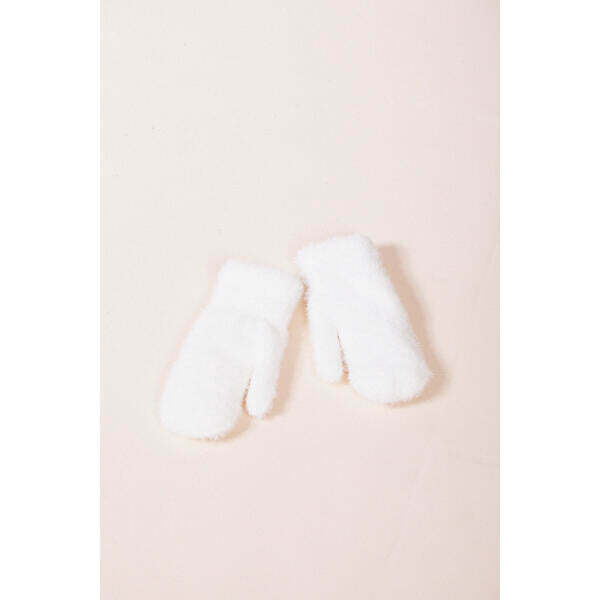 SVNX soft knitted mittens in cream, imported from the UK