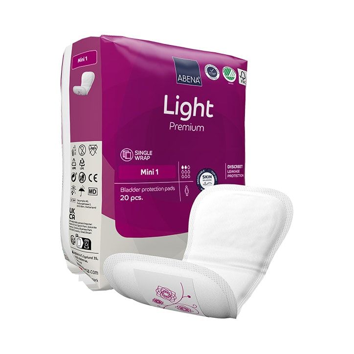 Abena Light Mini 1, 180ml Absorbency, 20 Incontinence Pads