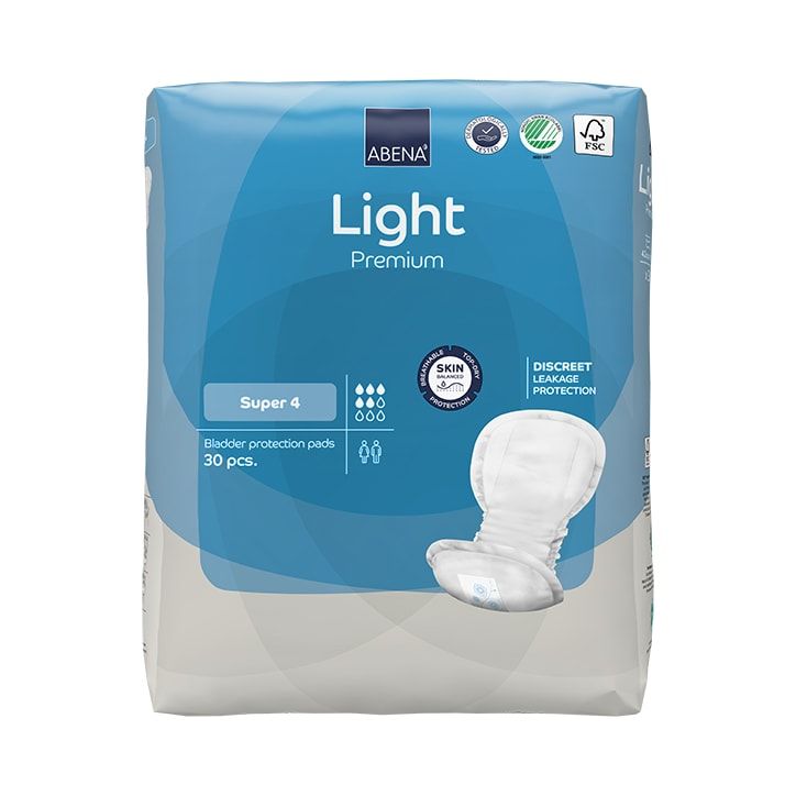 Abena Light Super 4, 850ml Absorbency, 30 Incontinence Pads