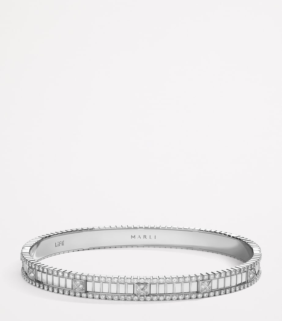 Marli New York white gold diamond bangle, UK version