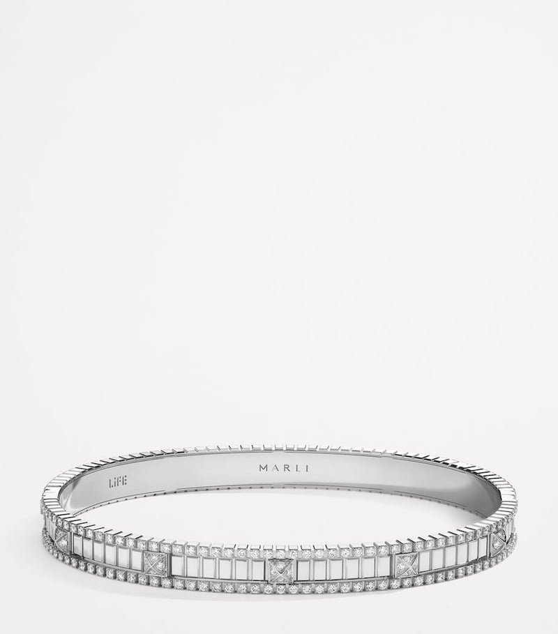 Marli New York white gold diamond bangle, UK version