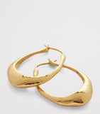 Monica Vinader gold vermeil Deia hoop earrings 3cm (British brand)