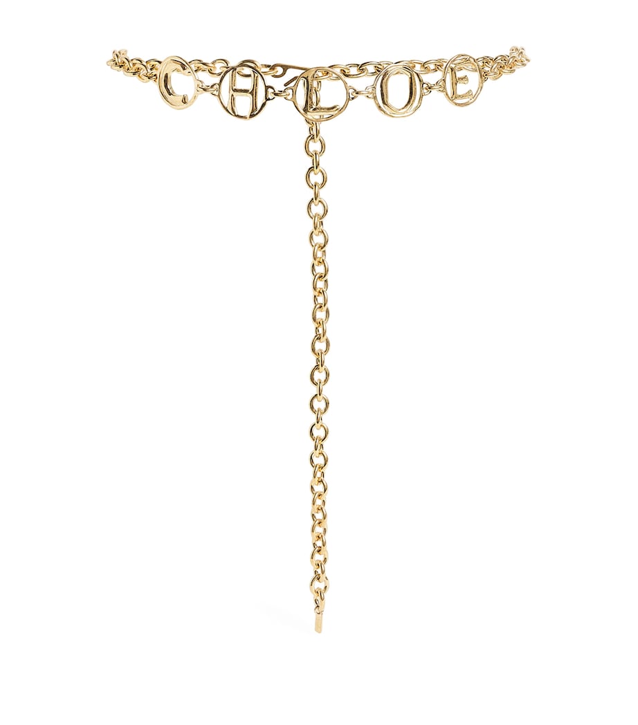 Chloé Script gold-tone brass belt - British product