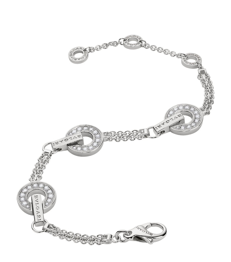 Bvlgari 18kt white gold diamond bracelet - (British brand)
