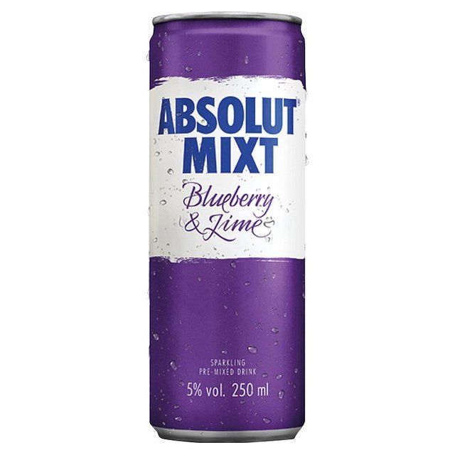 Absolut Mixt Blueberry & Lime Swedish Vodka Can