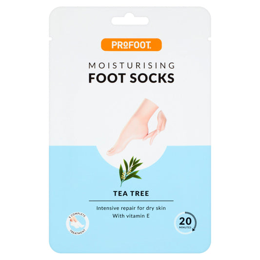 Profoot Moisturising Foot Socks Tea Tree footcare Sainsburys   