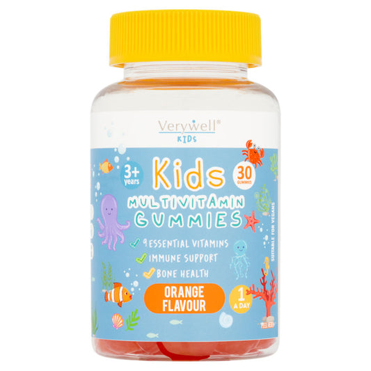 Verywell 30 Kids Multivitamin Gummies Orange Flavour 3+ Years GOODS ASDA   