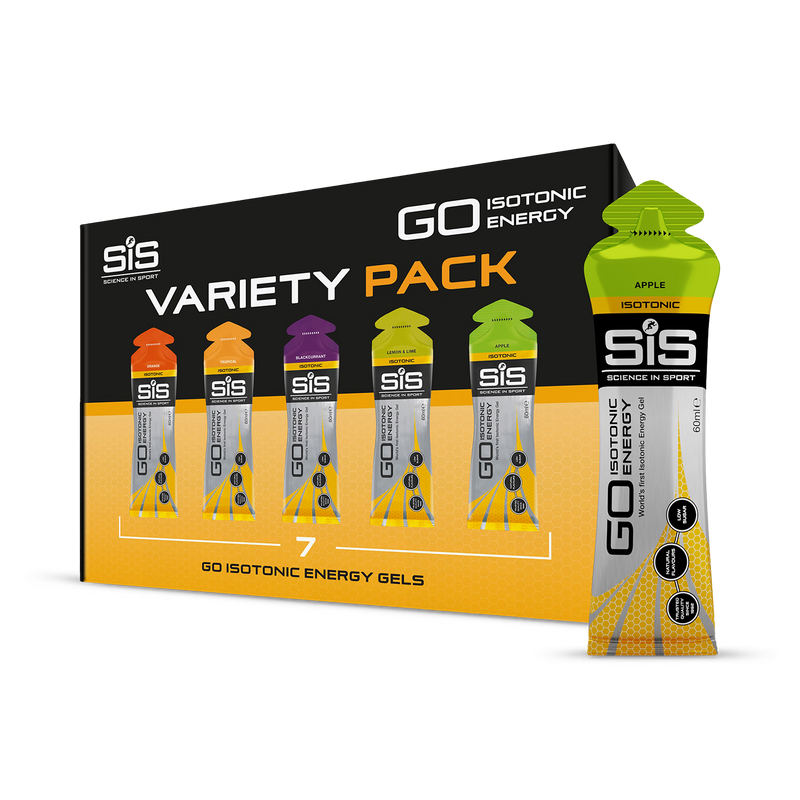 SiS GO Isotonic Energy Gel variety pack 7x60ml, imported from the UK