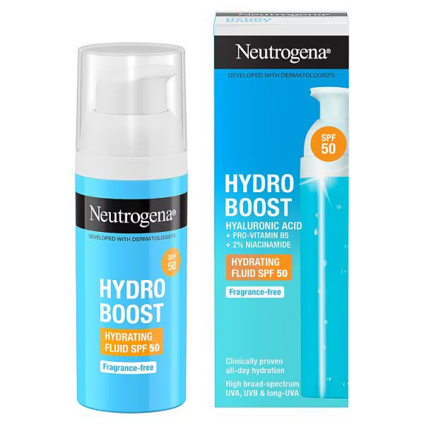 Neutrogena Hydro Boost Hydrating Face Fluid 50ml, imported from the UK