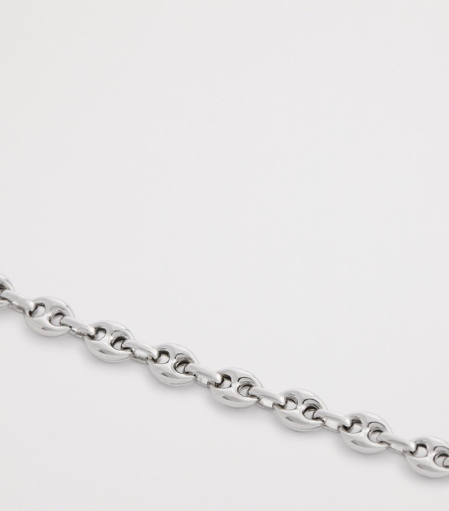 Tateossian Sterling Silver Marine Link Chain Bracelet (British brand)