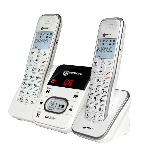 Geemarc DECT295-2 Twin Set Cordless Talking Telephone GOODS Superdrug   