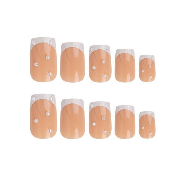 Nail HQ Long Square Pearly French Nails GOODS Superdrug   