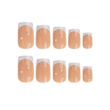 Nail HQ Long Square Pearly French Nails GOODS Superdrug   