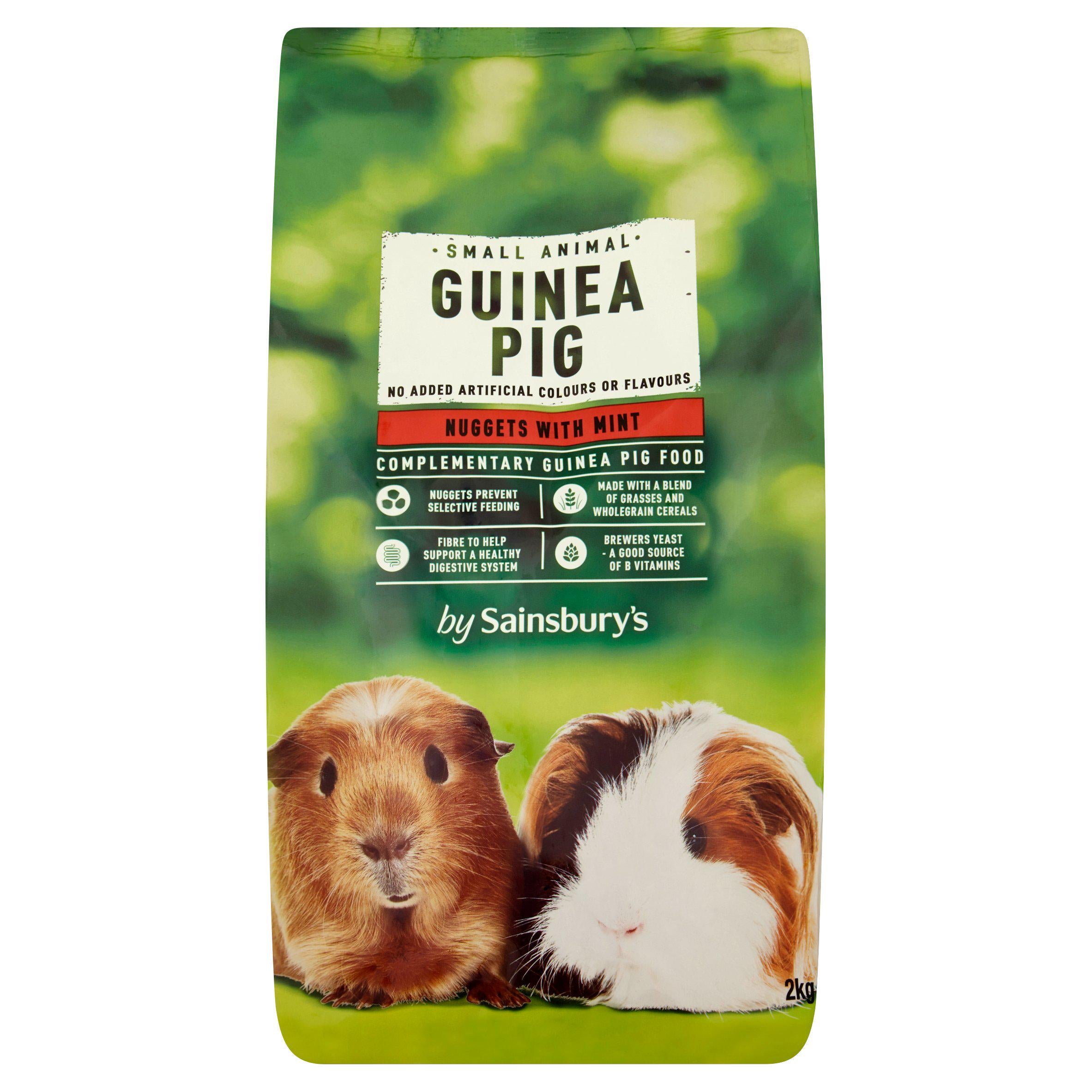 Sainsbury's Small Animal Guinea Pig Nuggets with Mint 2kg GOODS Sainsburys   