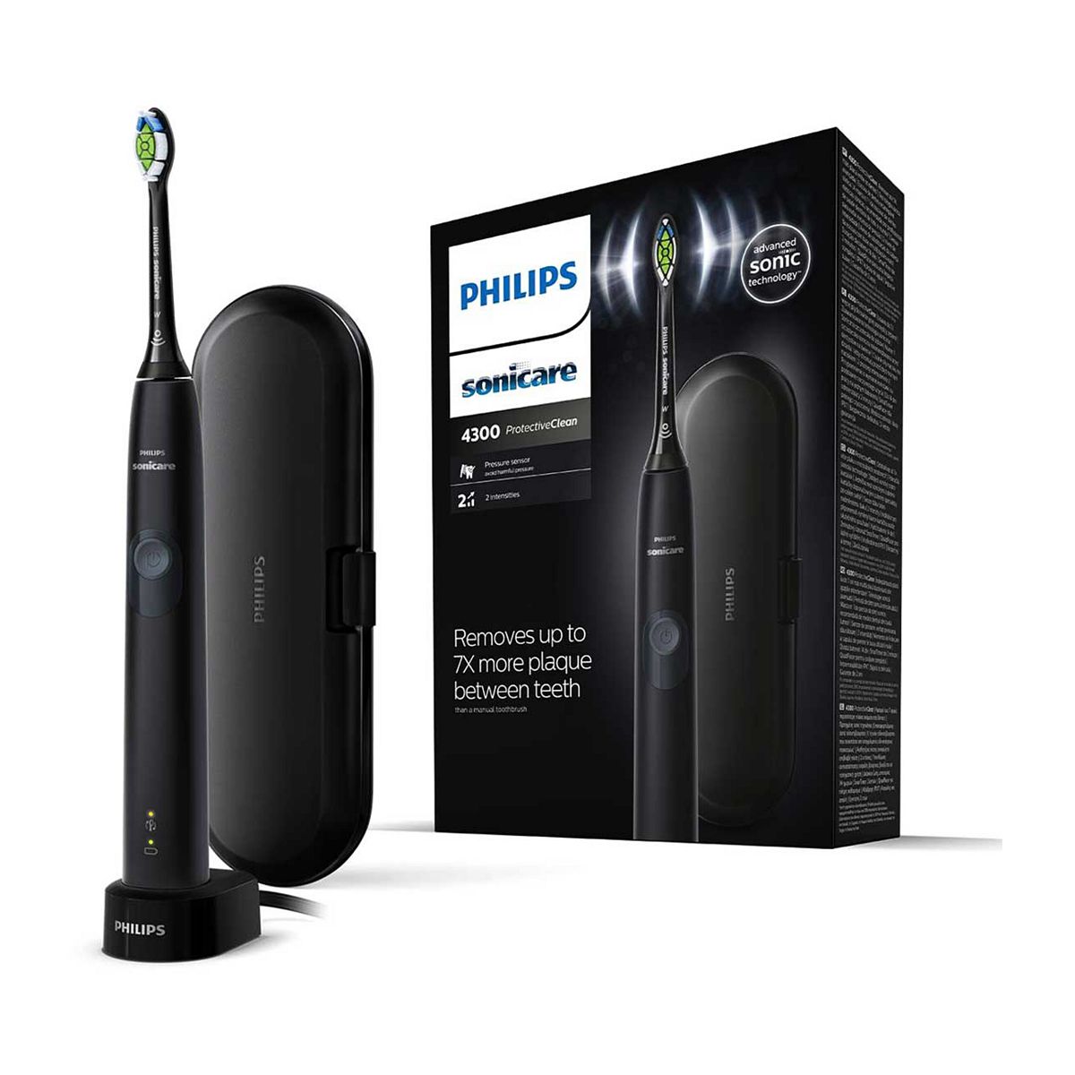 Philips Sonicare ProtectiveClean 4300 Electric Toothbrush with Travel Case – Black HX6800/87 GOODS Boots   