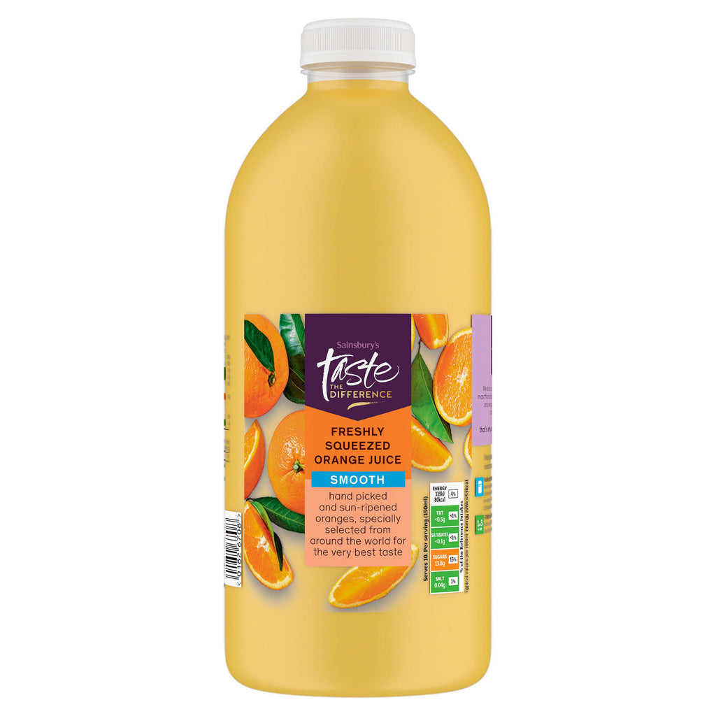 Sainsbury's Freshly Squeezed Smooth Orange Juice, Taste the Difference 1.5L