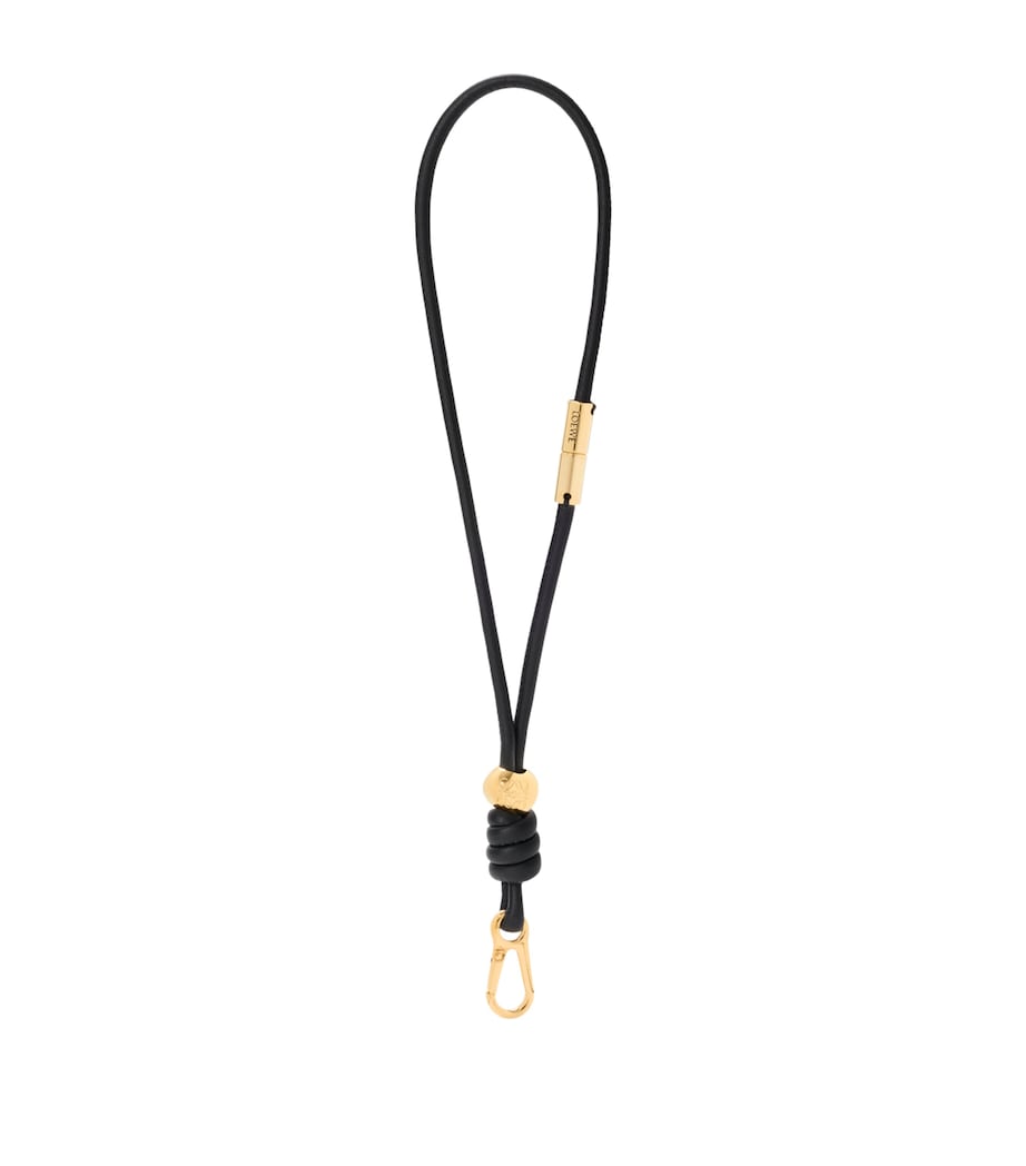LOEWE wristlet strap calfskin leather gold hardware (British brand)