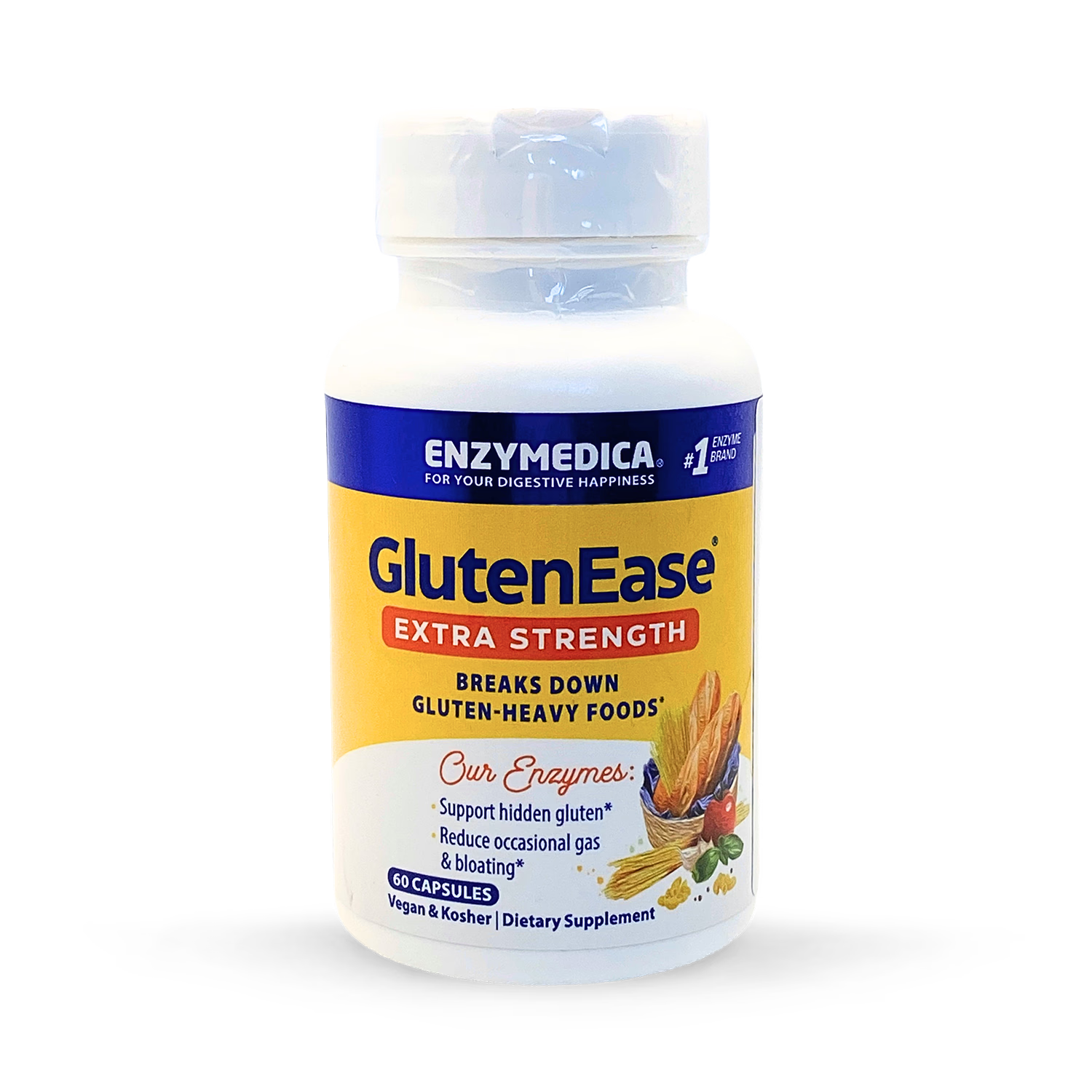 Enzymedica GlutenEase Extra Strength 60 capsules, UK version