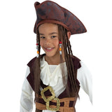Smiffys pirate hat with dreadlocks, imported from the UK