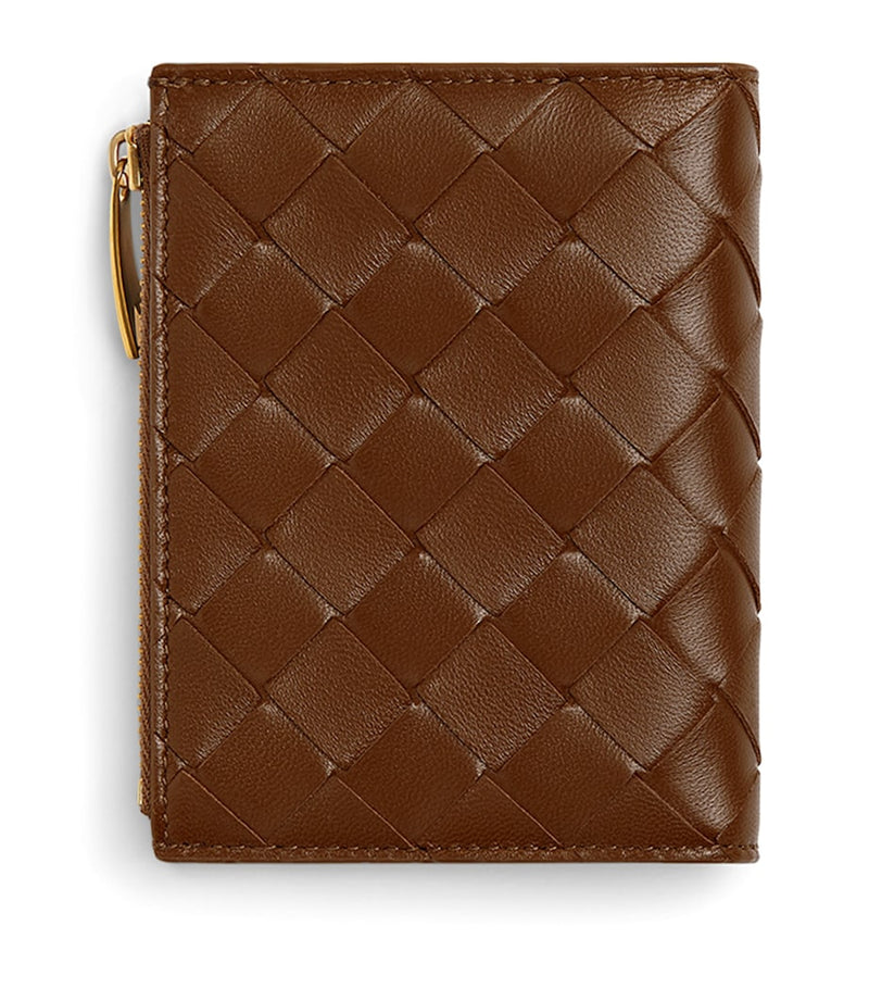 Bottega Veneta Small Leather Intrecciato Bifold Wallet