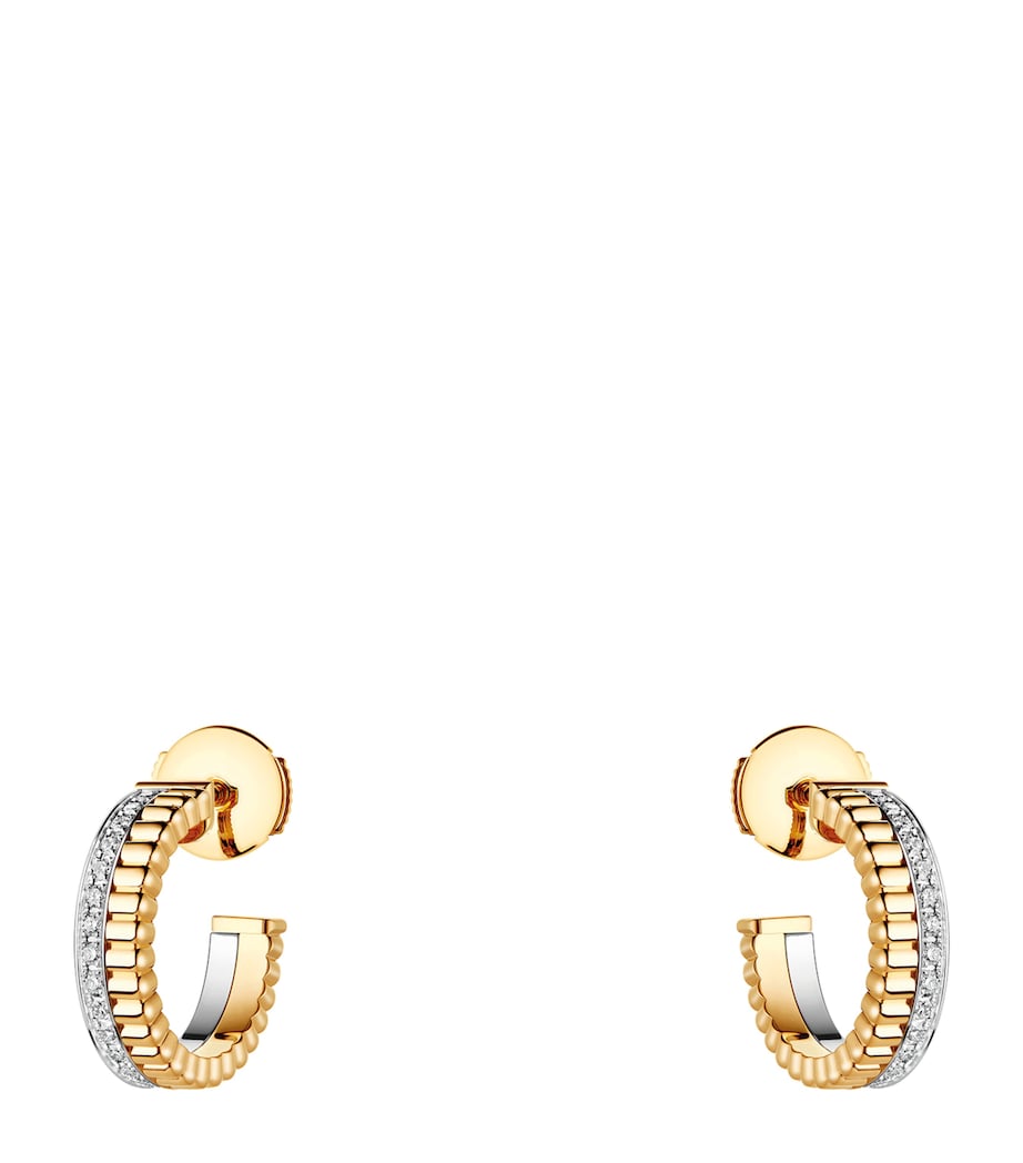 Boucheron Quatre hoop earrings 18k gold and diamonds - British product