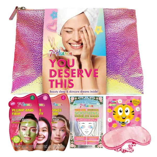 7th Heaven gift set with 4 masks and eye patches, imported from the UK