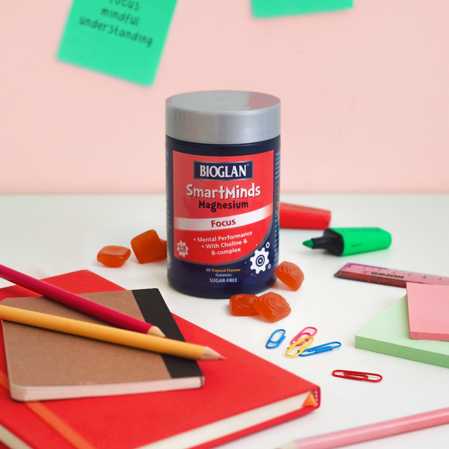 Bioglan SmartMinds Tropische Gummibärchen Nahrungsergänzungsmittel 60 Stück - Britisches Produkt
