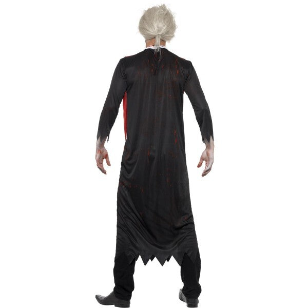 Smiffys Zombie High Priest costume black tunic cross necklace (British brand)