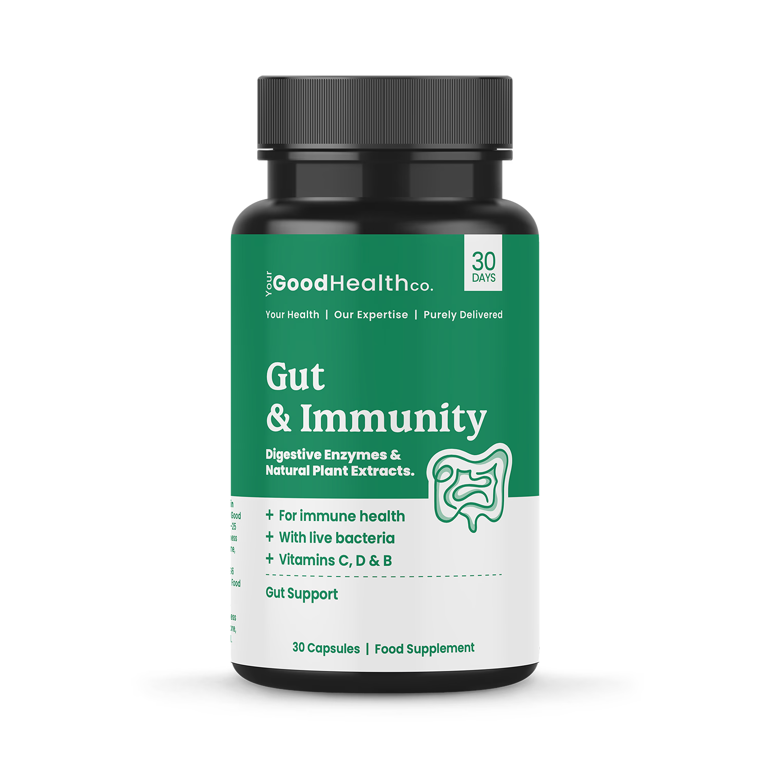 Your Good Health Co gut immunity capsules 60, imported from the UK