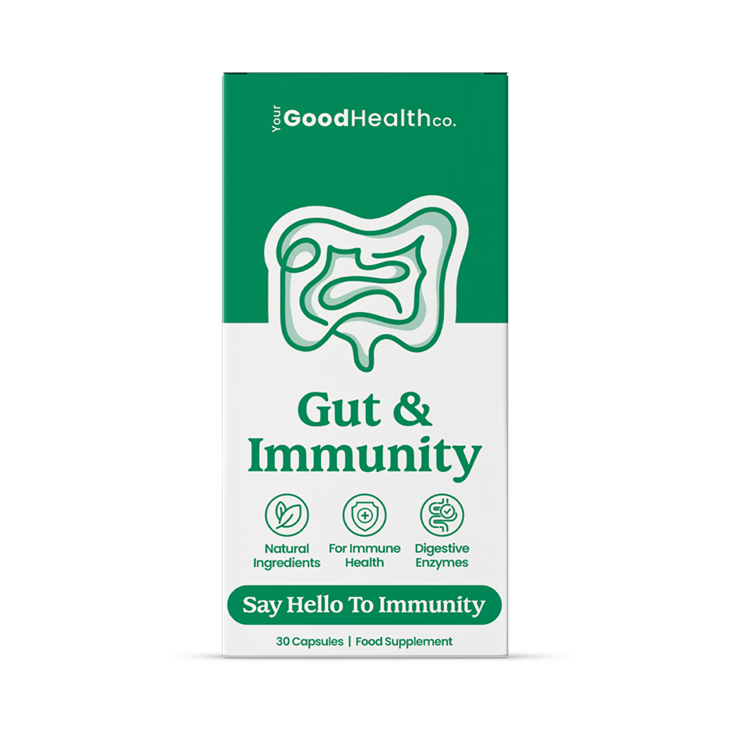Your Good Health Co gut immunity capsules 60, imported from the UK