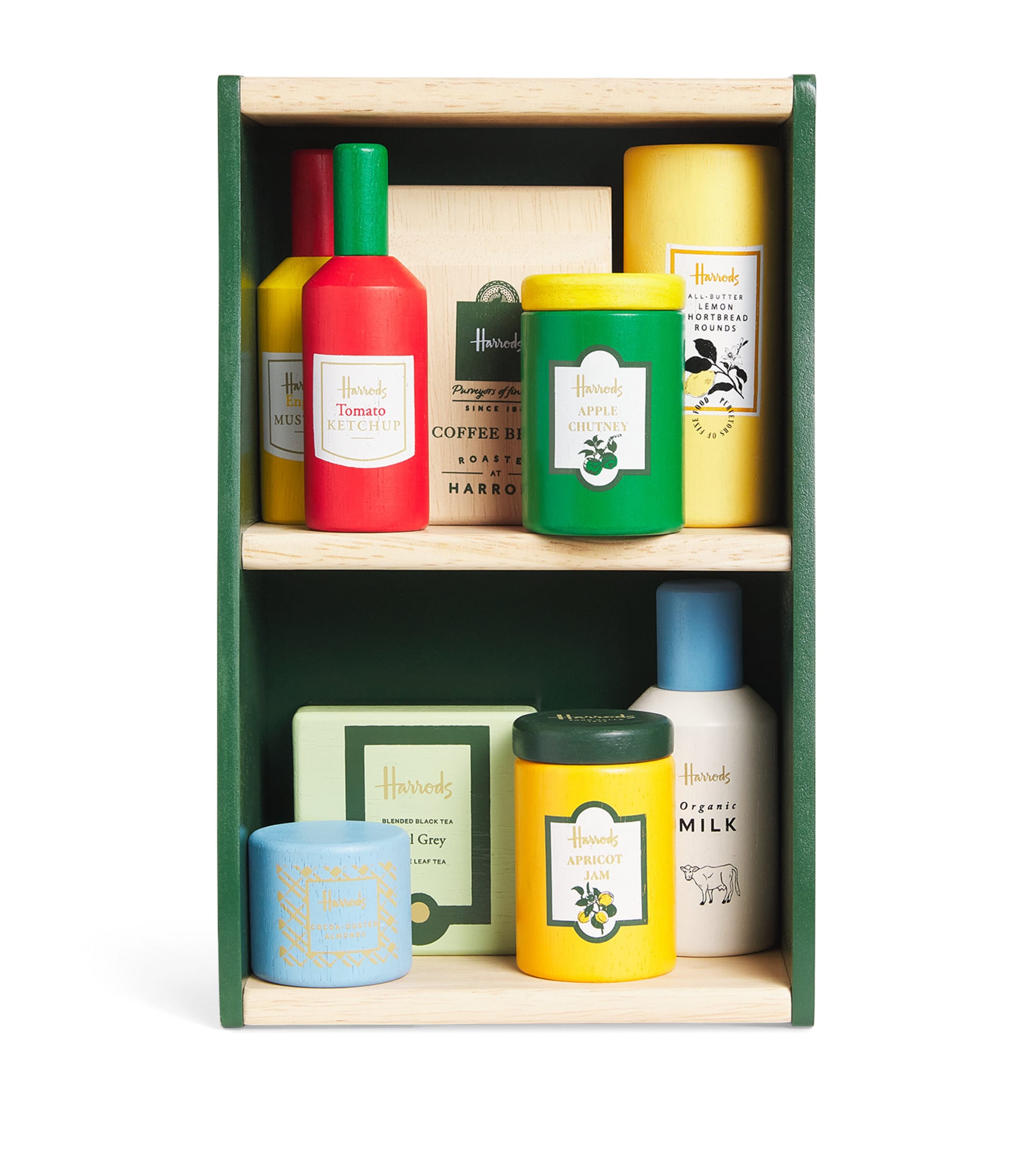 Harrods wooden pantry toy set, UK version