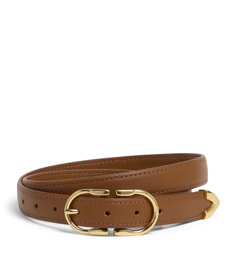 Maje leather double buckle belt, 2cm wide, imported from the UK
