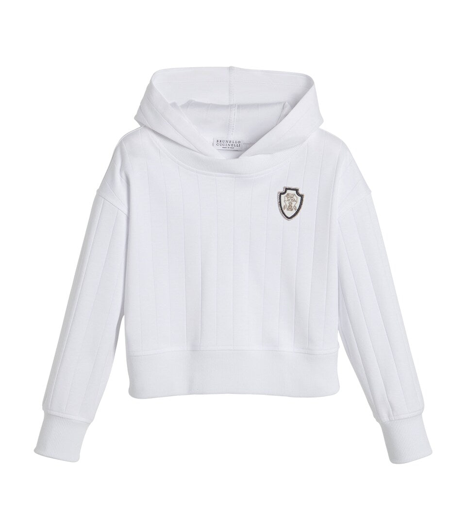 Men's Hoodie with Logo Patch on Sleeve