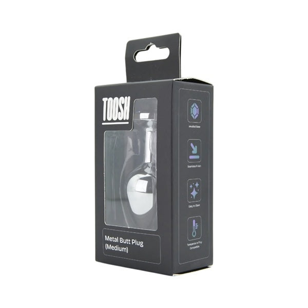 Loving Joy Toosh metal butt plug with clear stone (British brand)