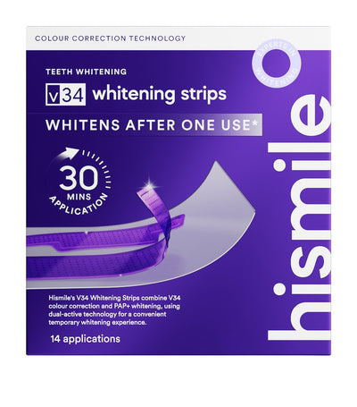Harrods HiSmile V34 Teeth Whitening Strips Pack of 14- Buy online at McGrocer