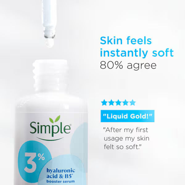 Simple Hydrate+ Hyaluronic Acid Serum 30ml (British brand)