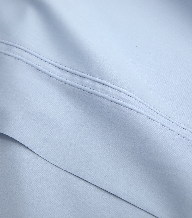 Yves Delorme Triomphe Celeste Super King flat sheet 270cm x 295cm (British brand)