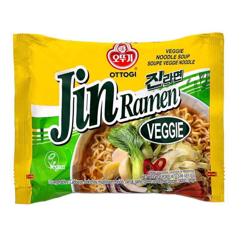 Ottogi Jin Ramen Veggie Korean instant noodles - British product