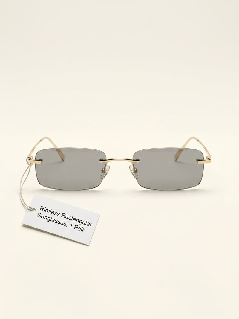 Gucci GG1808S rectangle metal sunglasses 52mm, imported from the UK