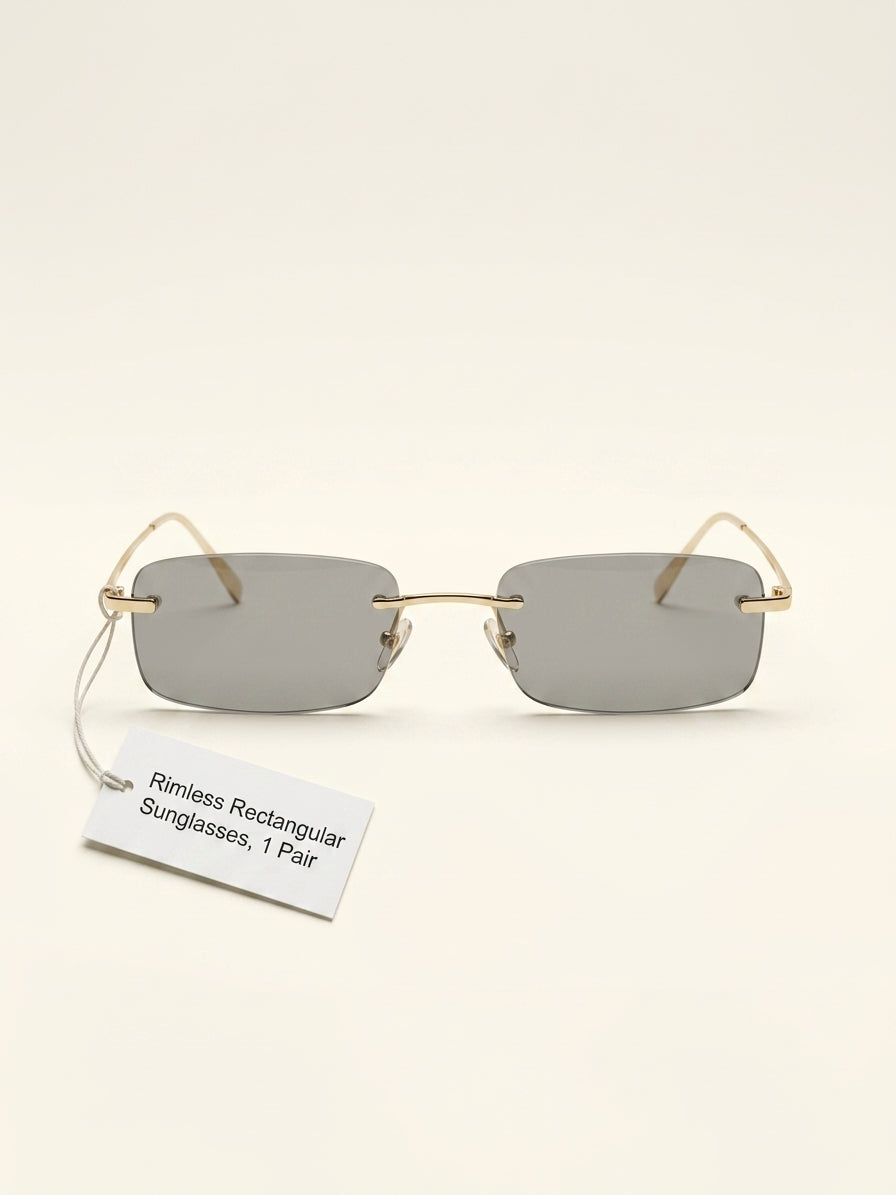 Gucci GG1808S rectangle metal sunglasses 52mm, imported from the UK