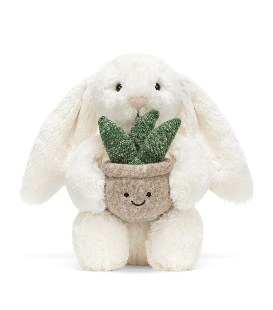 Jellycat plush bunny with plant 31cm, UK version